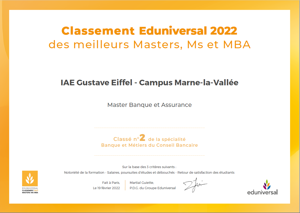 Classement Eduniversal 2022