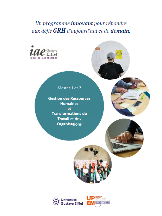Plaquette Master gestion des Ressouces Humaines et Transformation du Travail et des Orgnaisations