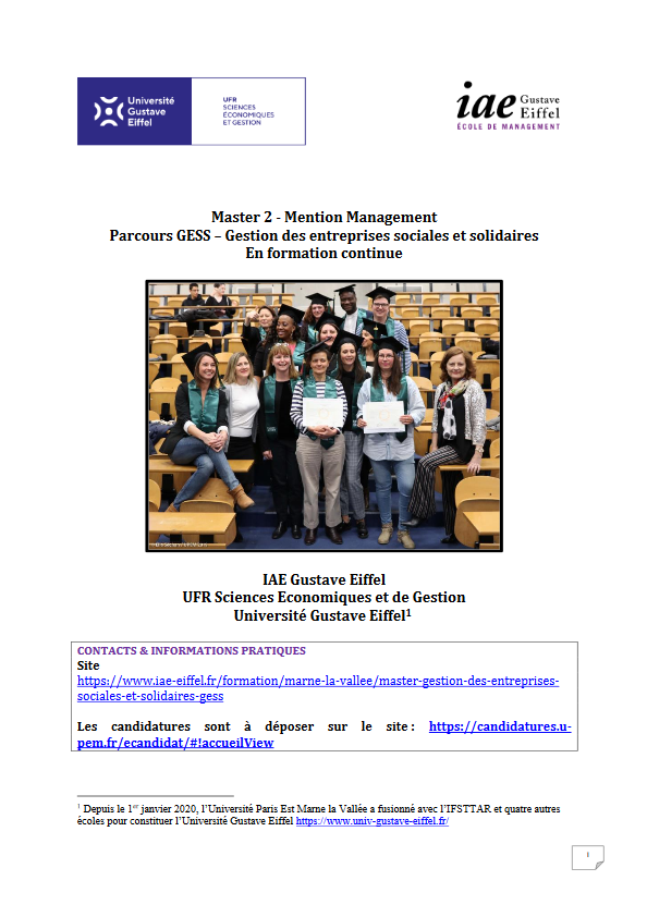 Page de présentation plaquette